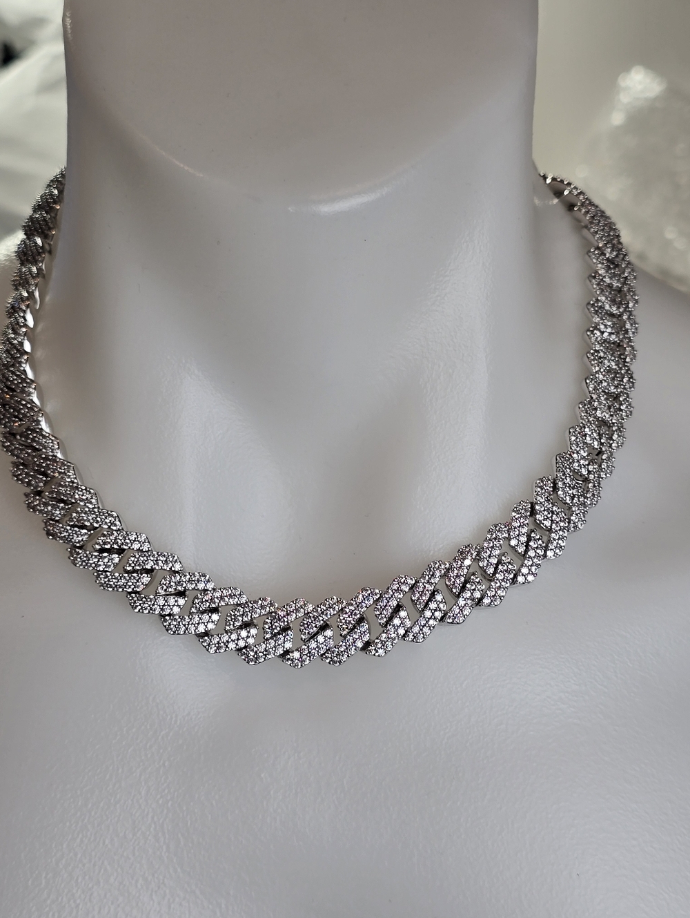 14mm 2 Rows 18inch Cubana  Multi-Row Iced- Out links 5X PLATING